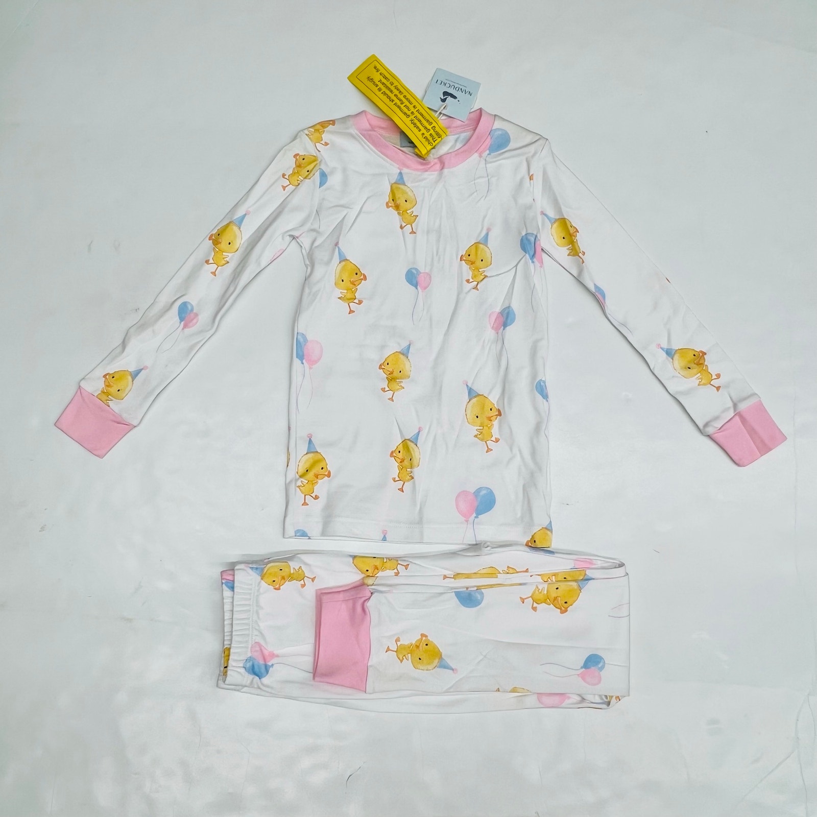 Nwt Nanducket Size 5 Pink Ack The Duck Celebration Pajamas — image 2 of 4